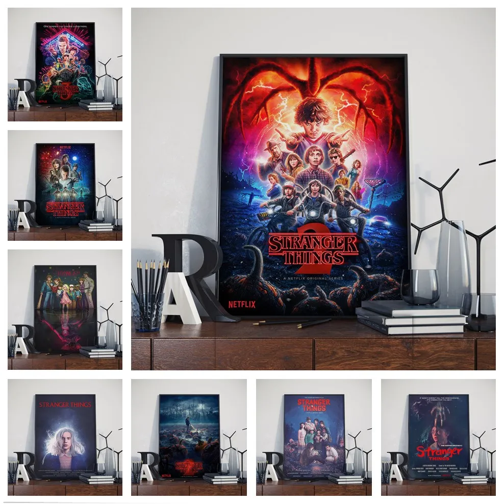 Картина из фильма очень странные дела в стиле ретро декоративная картина для