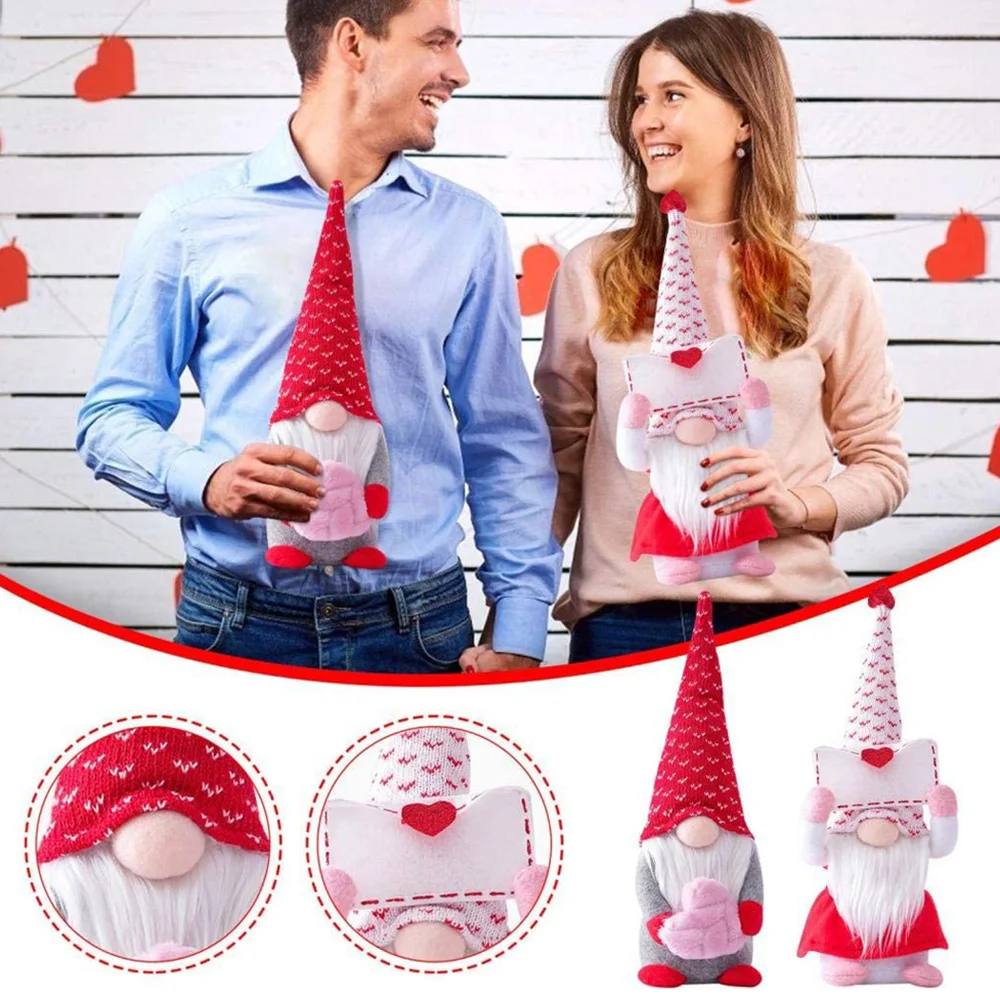 

Valentine's Day Couple Doll Home Decorations Bedroom Living Room Desktop Decoration Love Letter Goblin Cute Doll Standing Post
