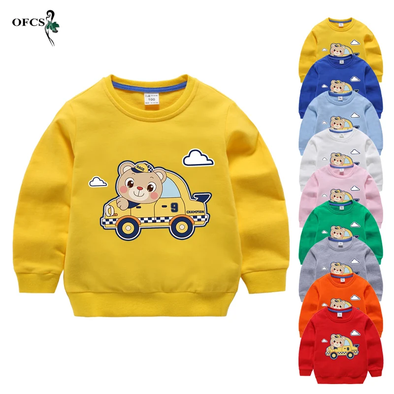 

Детская хлопковая толстовка с мультяшным принтом, на возраст 2-12 лет