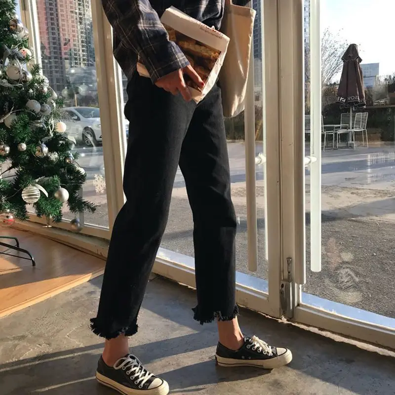 

Summer Elastic High Waist Tie Women Autumn Solid Color Loose Comfortable Denim Wide Leg Loose Pants 2020 Straight Casual Pants