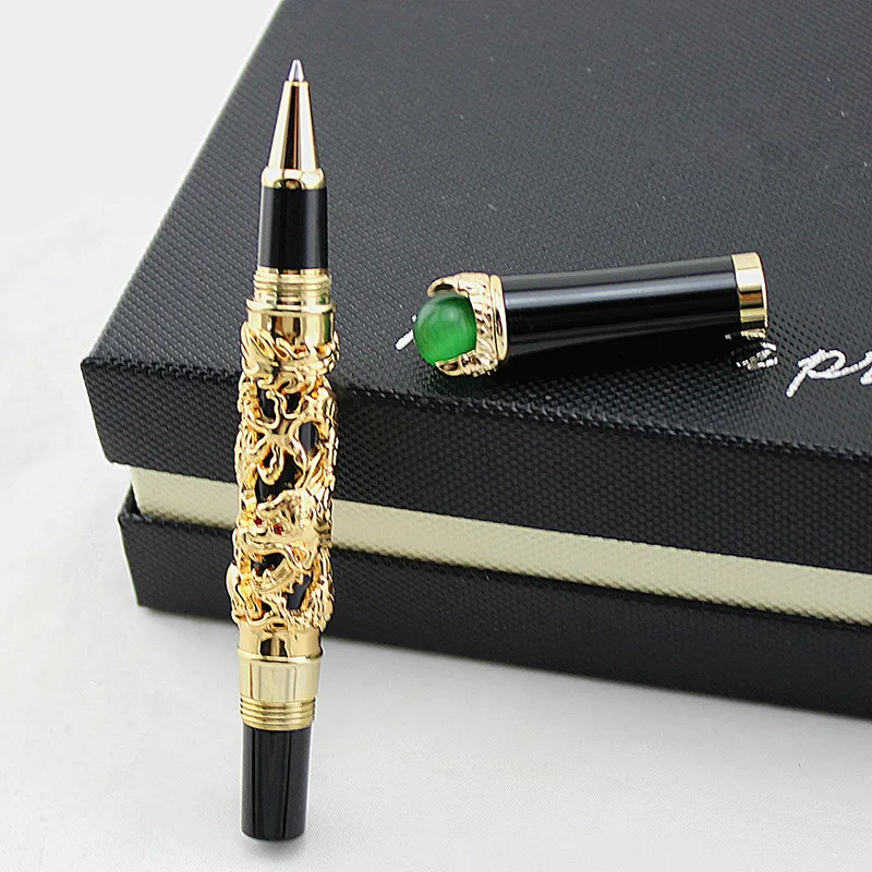 High Quality Luxury Dragon Ballpoint Pen Vintage 0.7MM Nib Black Ink Pen for Writing Gift Roller Ball Pen