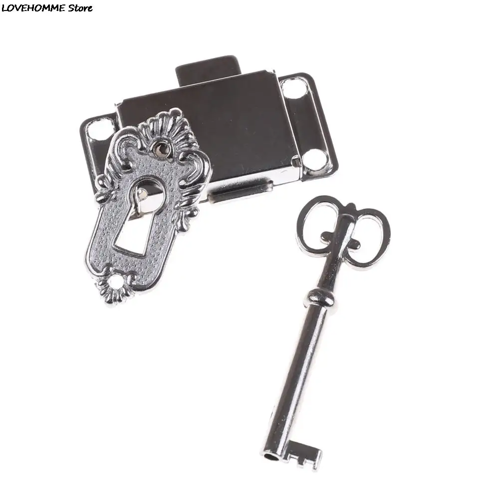 1 комплект прочный портативный старинный железный замок + ключ для ящика - купить