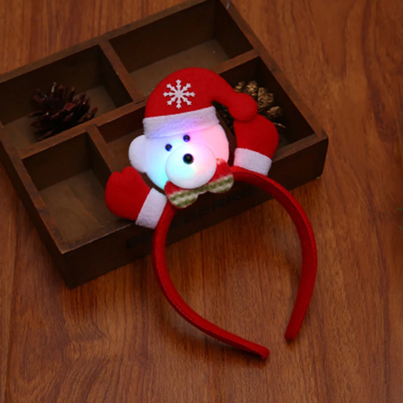 LED Light Christmas Santa Reindeer Snowman Headband Decoration Hair Band Head Hoop Gift Xmas New Year | Дом и сад