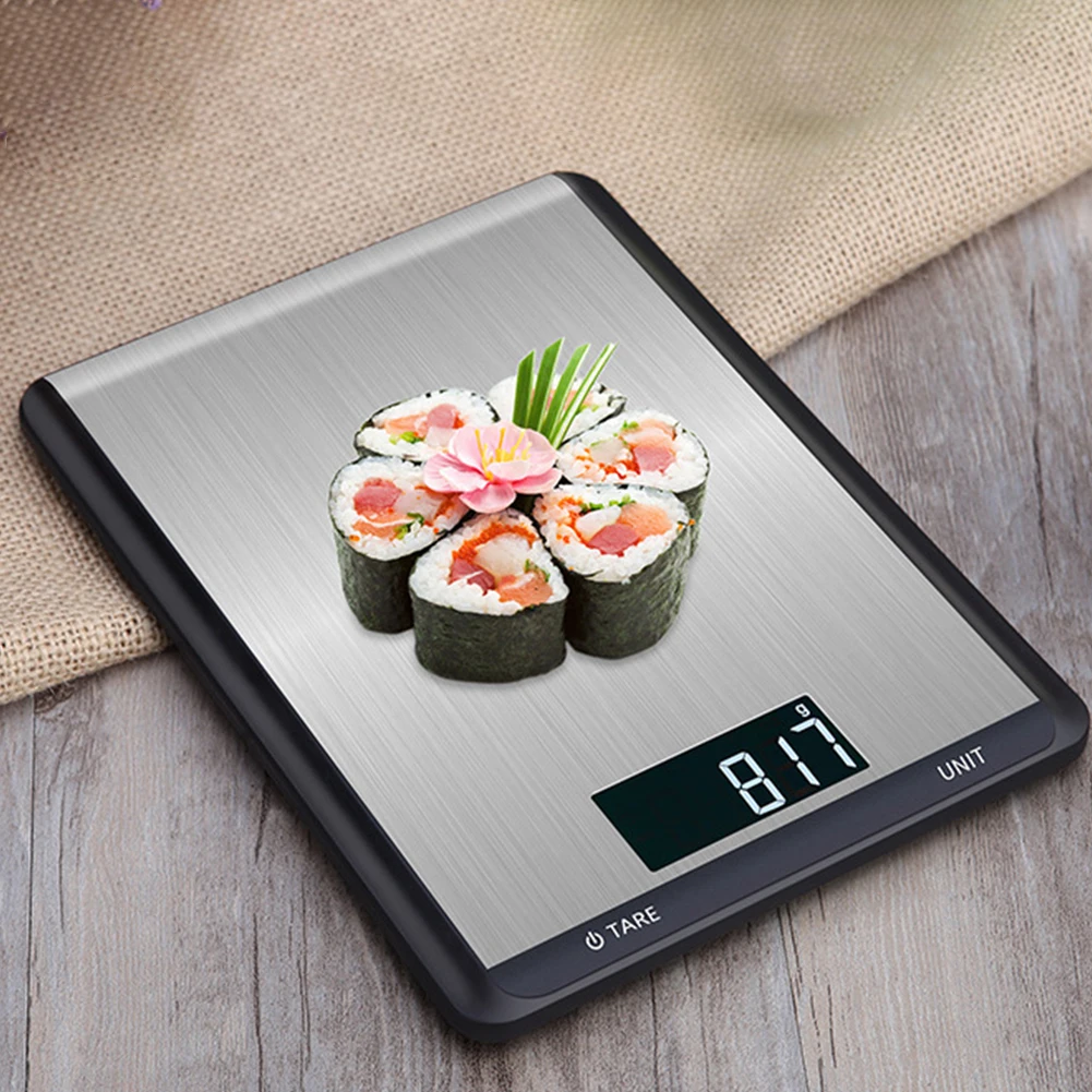

Кухонные весы для выпечки, портативные точные электронные Нескользящие цифровые домашние ЖК-дисплей