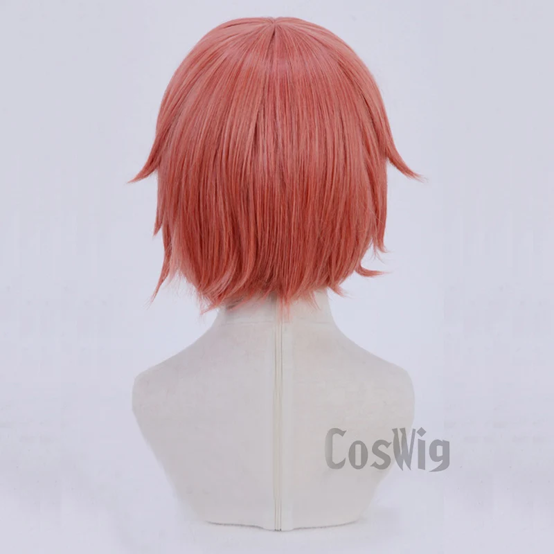 Аниме Doki клуб Sayori короткие Розовый и красный цвет Жаростойкие накладные волосы парики, костюм для косплея для девочек+ заколка в виде бантика