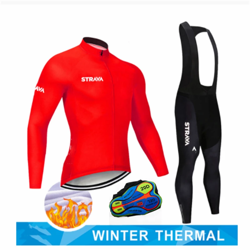 

Мужская велосипедная Джерси с длинным рукавом, Теплый Бархатный Костюм, горный велосипед, Зимний велосипед, для улицы, костюм для триатлона ...