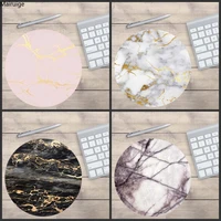 mairuige rose gold pink on marble new small size round mouse pad non skid rubber pad 200x200x2mm and 220x220m laptop desk mat