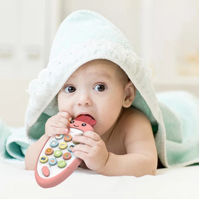 Электронный мультяшный телефон игрушки для малышей мобильный Обучающие