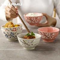 4 5inch japanese style bowl plum blossom underglaze classical ceramic kitchen rice soup bowl matcha home tableware restaurant