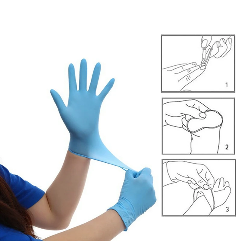 300 шт. прочные латексные резиновые перчатки для чистки обеих рук портативные