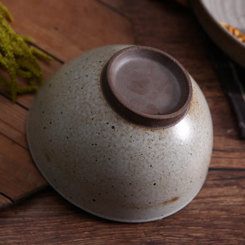 FANCERTY Japanese Retro Creative Ceramic Rice Bowl Stoneware Personality Household Surface Fruit Breakfast Cereal | Дом и сад