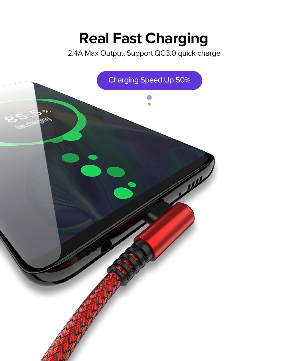 Venroii type-C кабель для samsung Galaxy S9 S8 Plus A50 USBC Быстрая зарядка type-C кабель для мобильного телефона Xiaomi Oneplus 6t 7 Pro