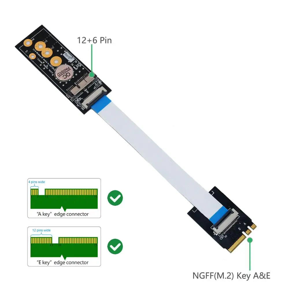 Кабель A/E BCM94360CD/BCM94360CS2/BCM943224PCIEBT2 Card To M.2 Key для Mac OS и Hackintosh | Компьютеры офис