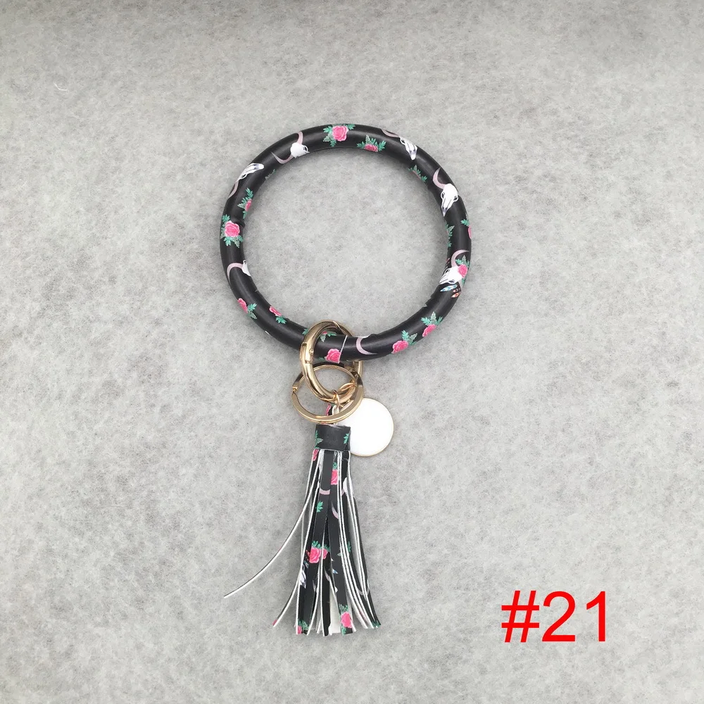 style21 Женский брелок для девочек, браслет, круглая капля, масло, кисточка, кулон, браслет и браслет, брелок, ремешок на запястье, 32 цвета - Цвет: style21