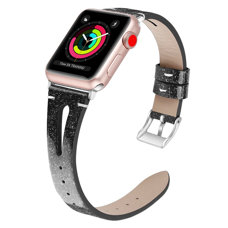 2 Ремешок для часов кожаный ремешок для Apple Watch, 38 мм, длина-44 мм, кожаный ремешок браслет Сменные Ремешки для наручных часов Iwatch серии 4/3/2/1 браслет 83004 - Цвет ремешка: 2