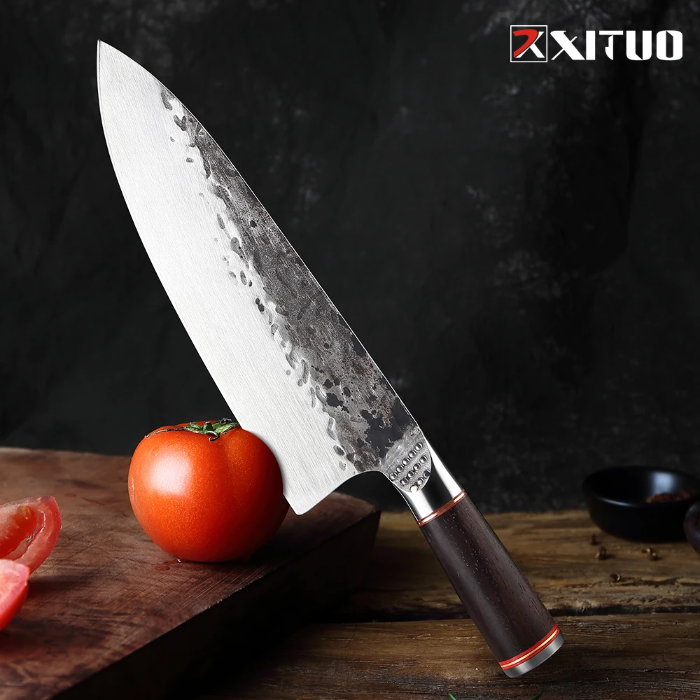 

XITUO Forged Boning Knife Ingenuity Forge Chef Knife Ultra Sharp split knife slaughter special knife Family Hotel kitchen knife