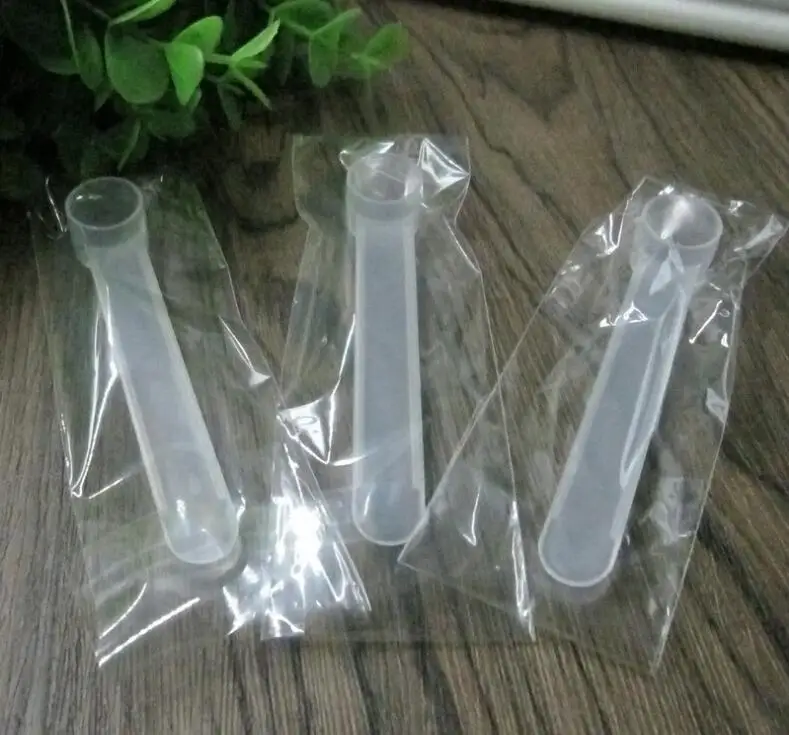 

5000PCS/LOT 1 gram Plastic Measuring Scoop 2ML Small Spoon 1g Measure Spoons White Clear Milk Protein Powder Scoops