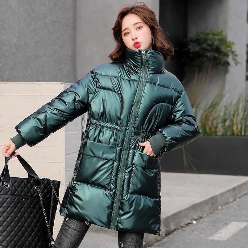 

Waterproof Stand Collar Long Down Cotton Padded Winter Coat Women Loose Plus Size Puffer Jacket Female Warm Snow Parkas C6709