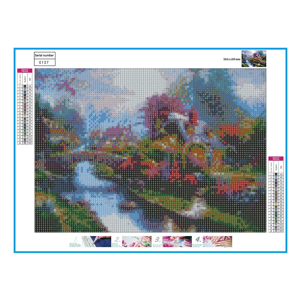 

30x40CM Diy Diamond Painting Ocean wave 5D full diamond living room bedroom painting 5D Rhinestone Embroidery Decor