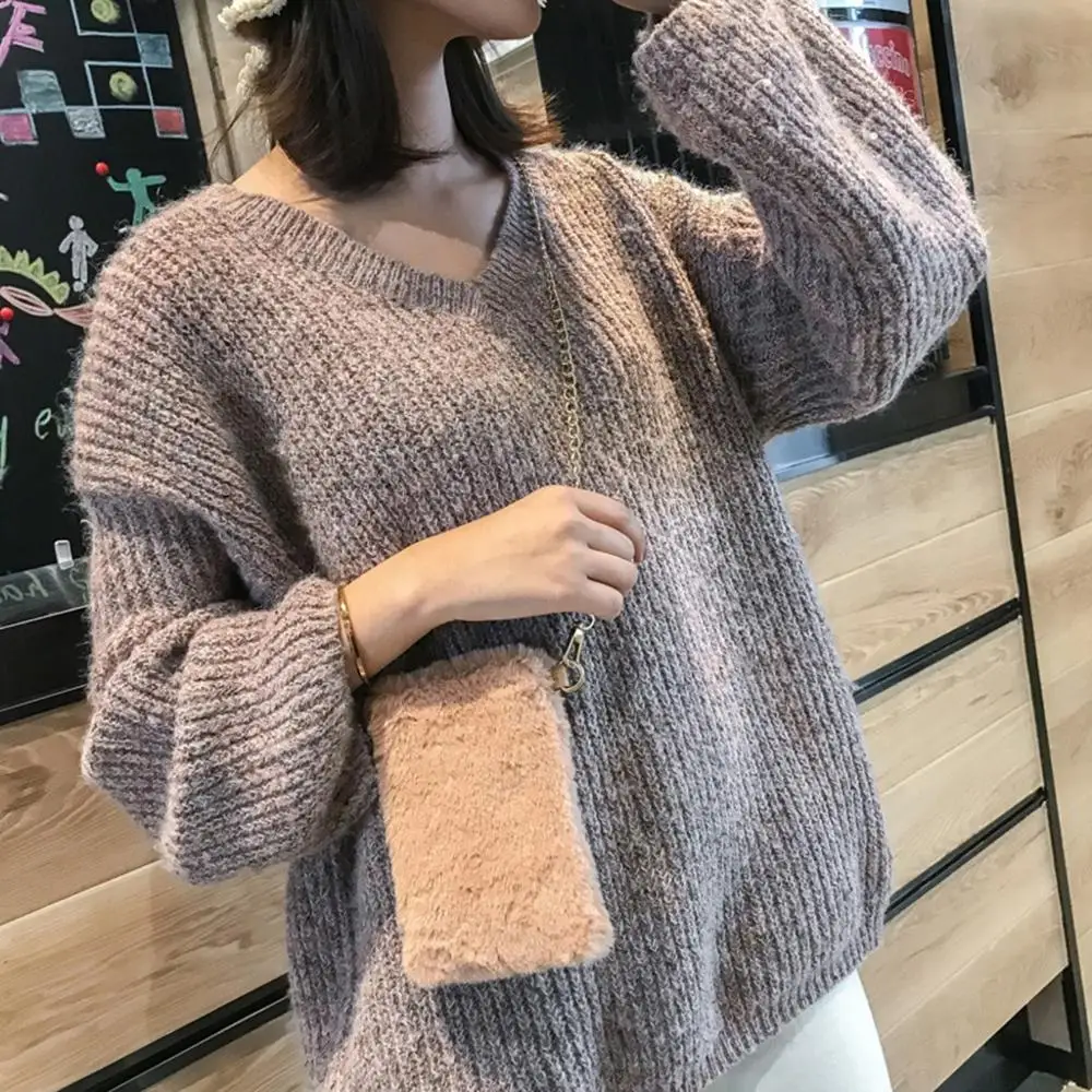 Женская сумка чистый цвет плюс модная однотонная мини флок сумки для телефона