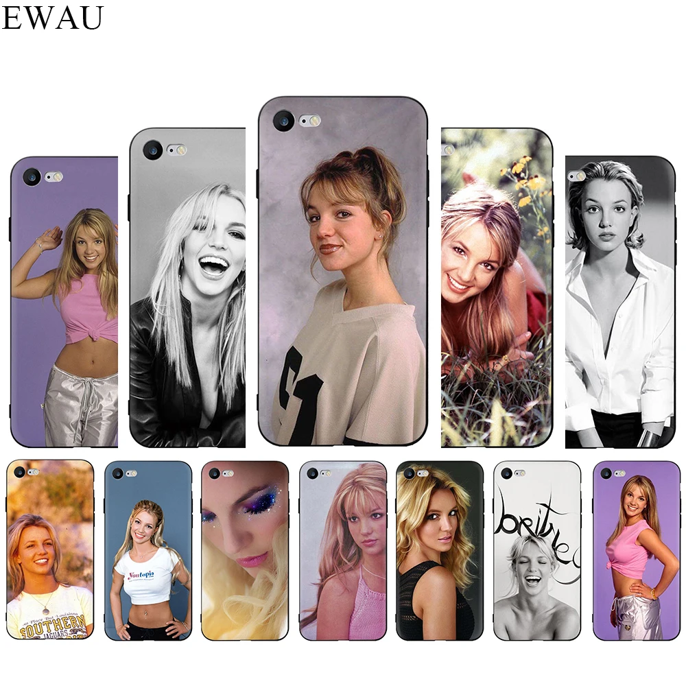 EWAU Britney spares силиконовый чехол для телефона iPhone 5 5S SE 6 6s 7 8 Plus X XR XS Max