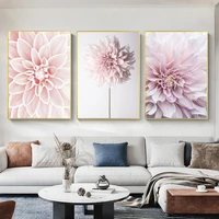 gatyztory 3pcpainting by numbers pink flower hand painted drawing on canvas acrylic pictures home decoration gift
