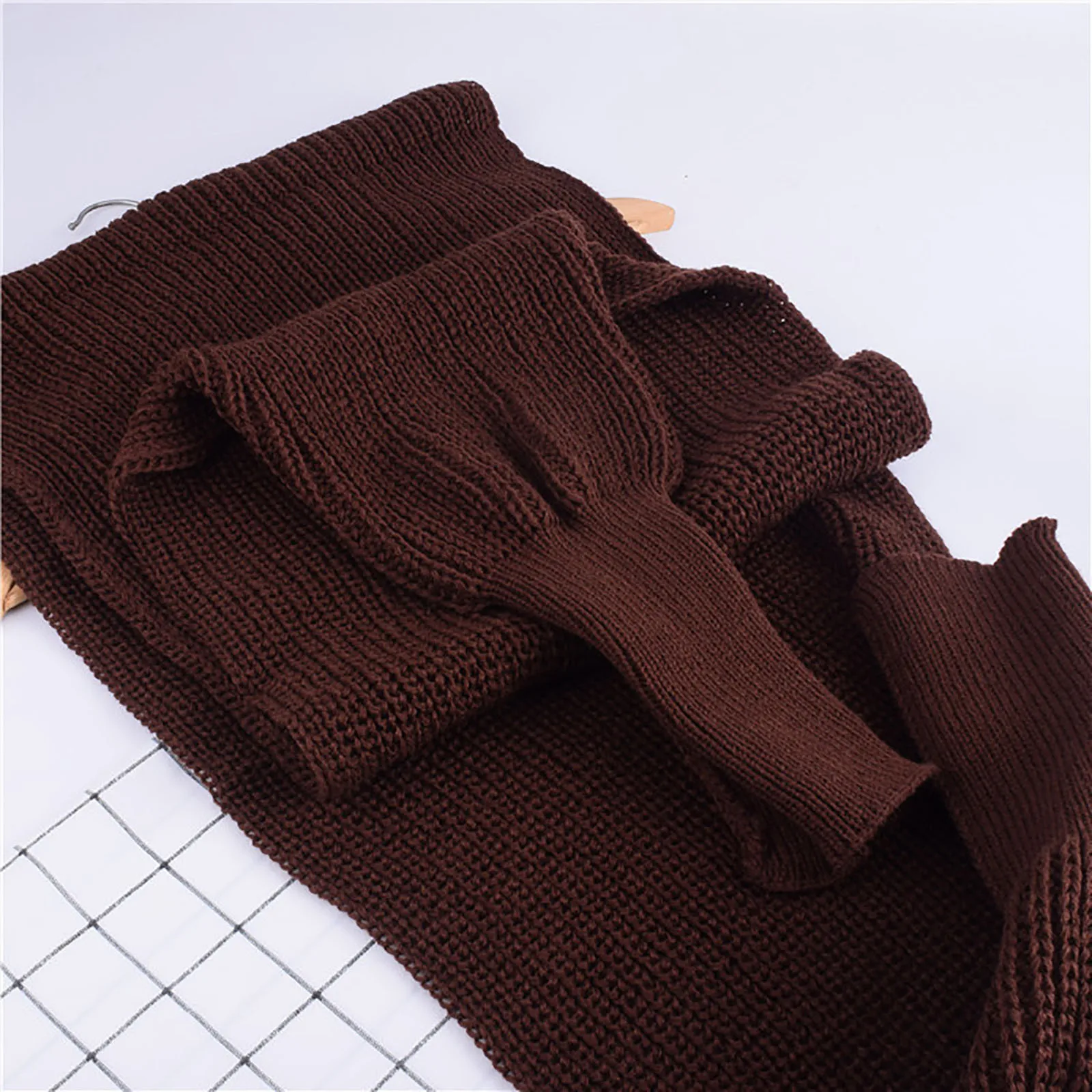 

Women Autumn Scarf Wool Scarf Men And Women Lengthened Bib Shawl With Sleeves Knitted Scarves Couple