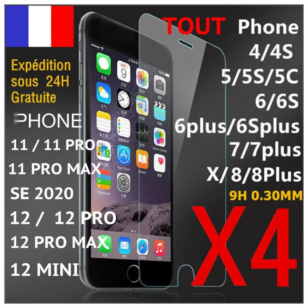 

Toughened glass window protection ecran For iPhone 11 12 Pro Max se 2020 6 7 8 + XS XR