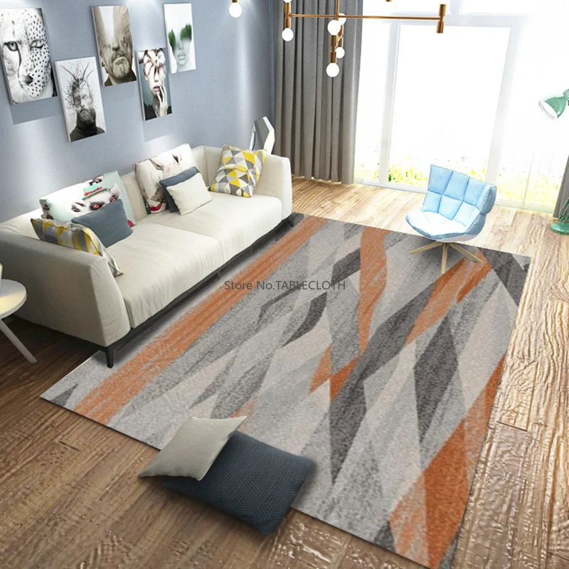 

Nordic Minimalist Style Carpet Living Room Modern Geometric Sofa Bedroom Bedside Household Carpet Rectangular Floor Mats