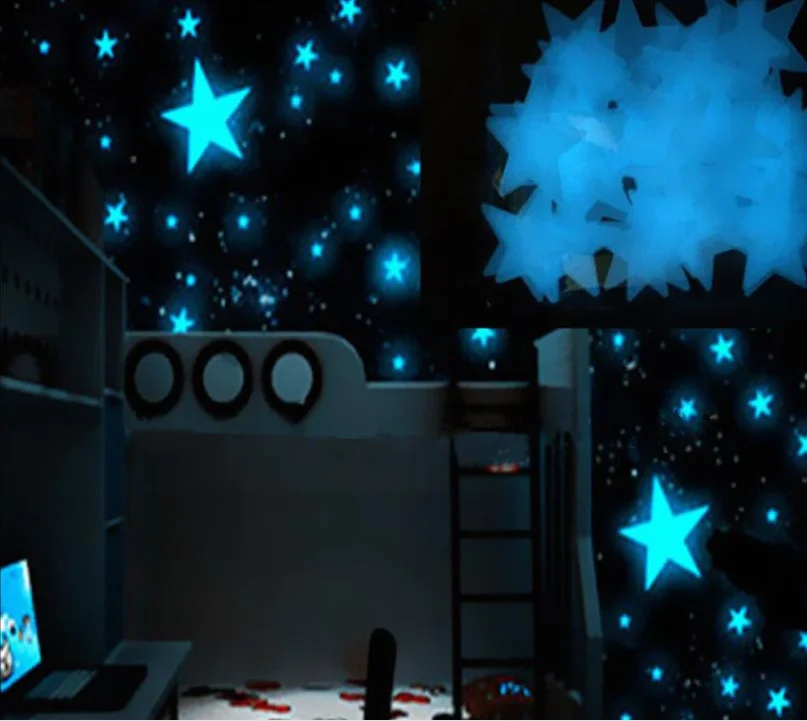 50/70/100 шт. Детские флуоресцентные светящиеся в темноте звезды | Дом и сад