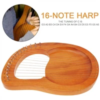 16 strings lyre harp solid mahogany wood with pickup tuning hammer string instrument for amateur beginner kid children
