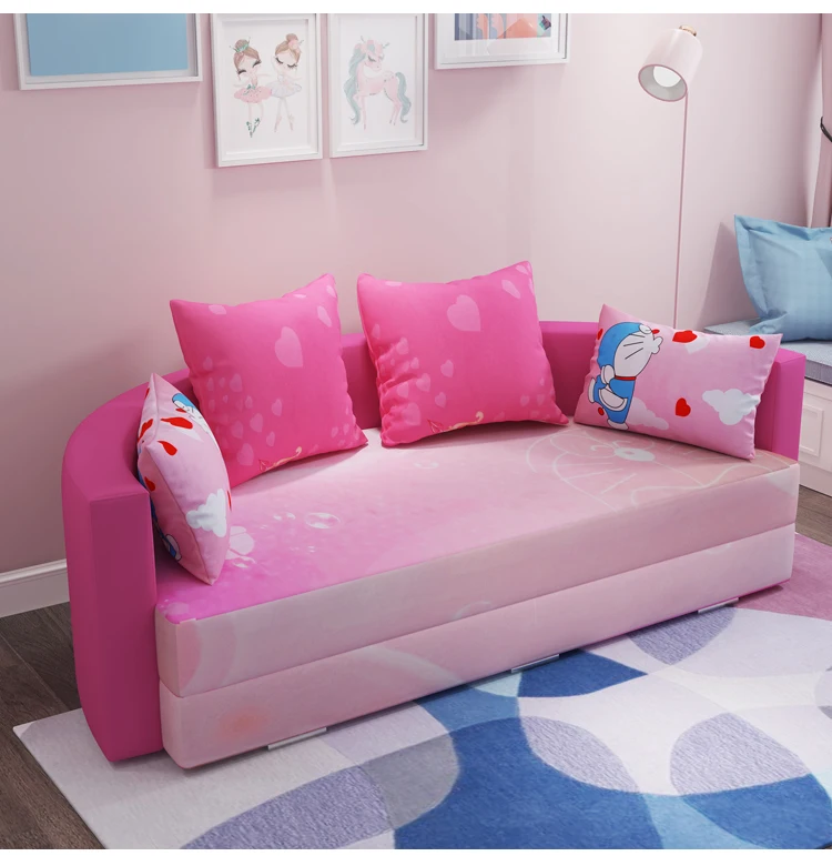 

TT Cute round Folding Sofa Bed Hello Kitty Children's Room Cartoon Bedroom Small Apartment Multi-Functional