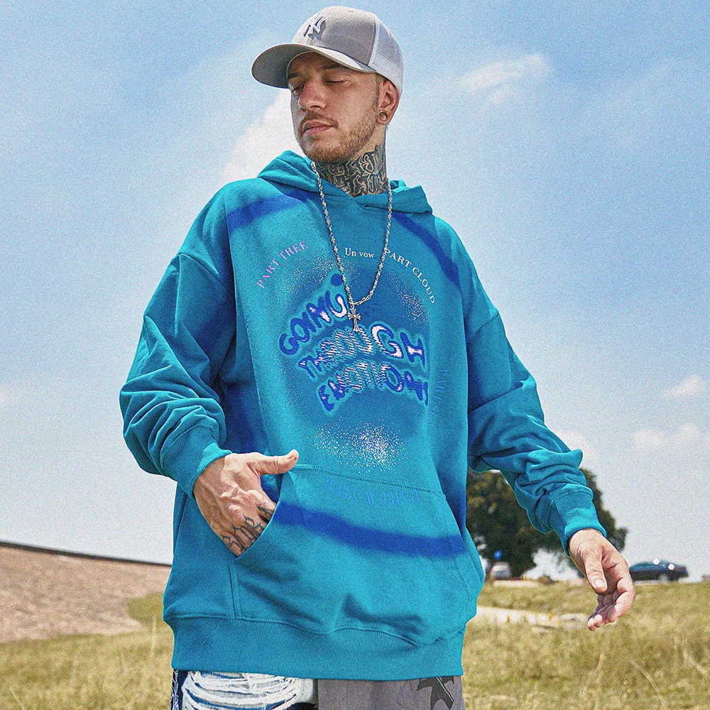 

Gothic Y2K Hoodie Hip Hop Sweatshirt Men Letter Printed Streetwear Harajuku Pullover Hoodies Black Cotton Casual Tracksuit Male