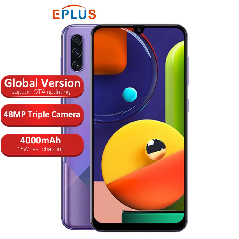 Мобильный телефон Samsung Galaxy A50s международная версия 64 ГБ/128 Гб ПЗУ A507FN/DS тройная