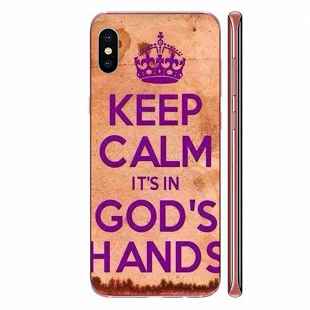 Плакат Keep Calm And Trust God для Xiaomi Redmi 3 3S 4 4A 4X 5 6 6A 7 K20 Note 2 5A Plus Pro мягкий ТПУ лидер продаж |