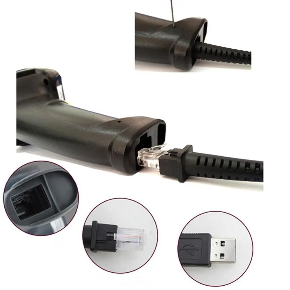 Сканер штрих-кода POS USB Автоматический лазерный считыватель штрих-кодов