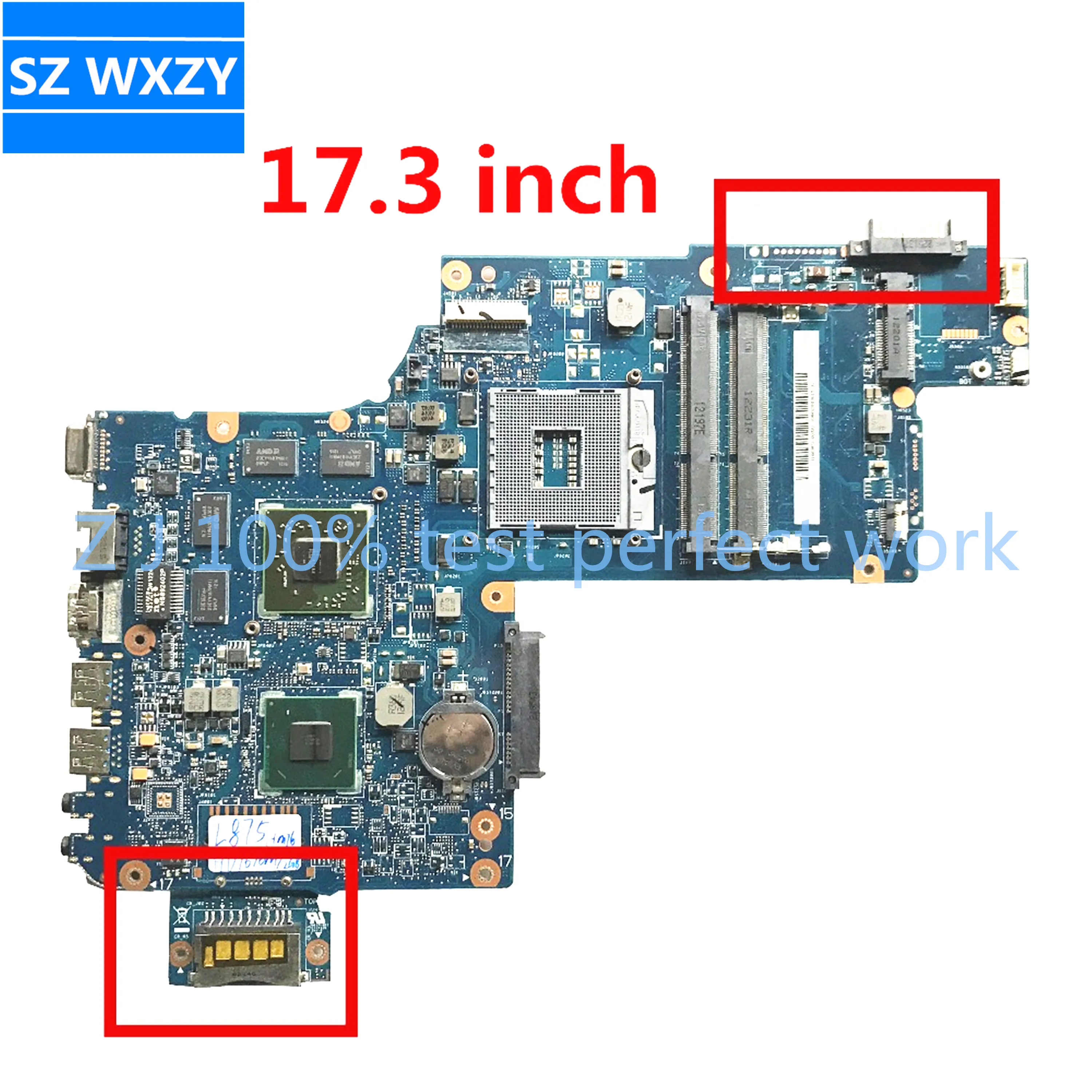 Оригинальная материнская плата для ноутбука Toshiba L870 L875 H000041560 PGA989 HD 7670M 2 Гб HM76 100%