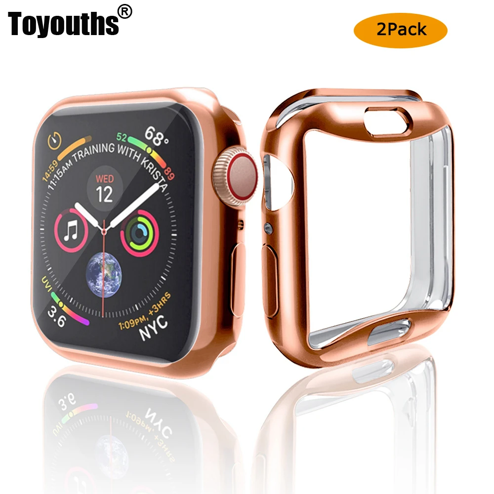Ультра-мягкий тонкий чехол для Apple Watch TPU 40 мм 44 мм чехол Защитное покрытие часов полосы аксессуары для серии 4