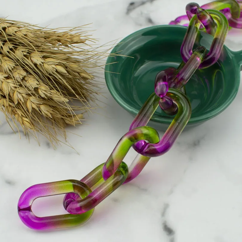 Женская сумка с цепочкой градиентного цвета из акриловой искусственной кожи