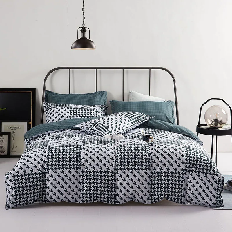 Постельное белье Lanke постельное с клетчатым узором Великобритания двуспальный