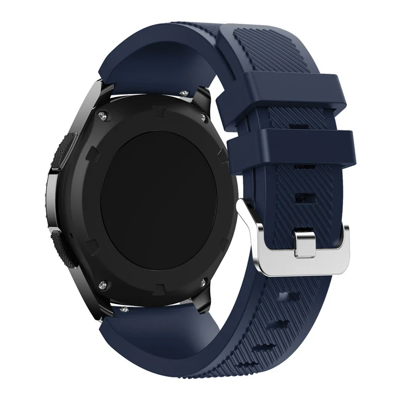 Dark Blue 22 мм силиконовые Ремешки для наручных часов 18 цветов для Galaxy Watch 46 мм gear S3 Frontier ремешок для наручных часов аксессуары браслет - Цвет ремешка: Dark Blue