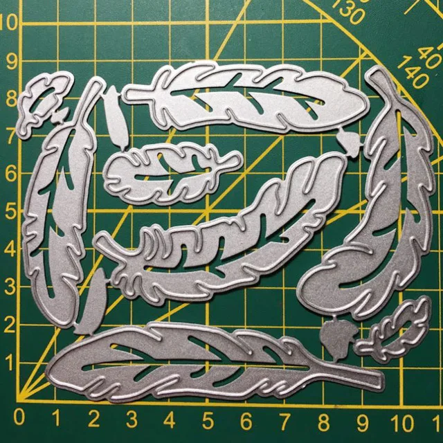 

8pcs/set metal cutting dies cut die mold Feathers Frame decoration Scrapbook paper craft knife mould blade punch stencils dies