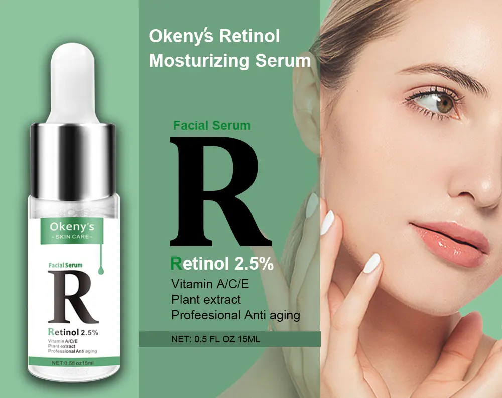 

2pcs Retinol 2.5% Vitamin C/A Facial Anti Wrinkle Serum Remove Dark Spots Collagen Serum Anti Aging Essence Whitening Face Serum