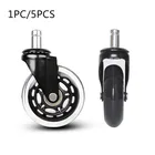 5 шт. универсальные бесшумные колеса 2,5 дюйма 3 дюйма колесные колеса для офисного кресла резиновые Сменные мягкие безопасные ролики мебельная фурнитура