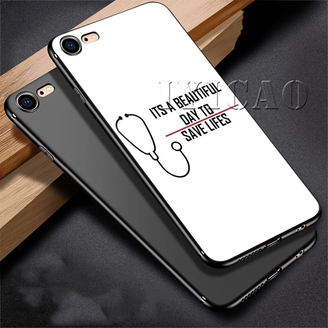IYICAO Nurse Medical Medicine Soft Silicone Phone for iPhone X XS XR Max 6 6s 7 8 Plus 5 5s SE 10 11 pro max Cover |
