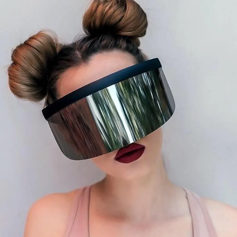 Женские солнцезащитные очки большого размера модные дизайнерские в стиле панк