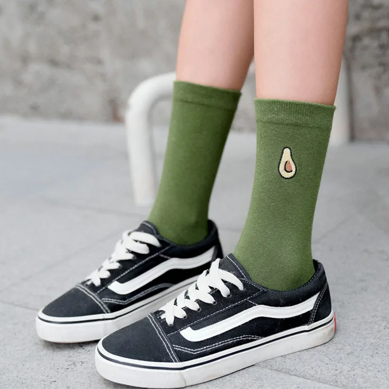 Корейский свежий Harajuku фруктовый носок для женщин забавные животные Фламинго