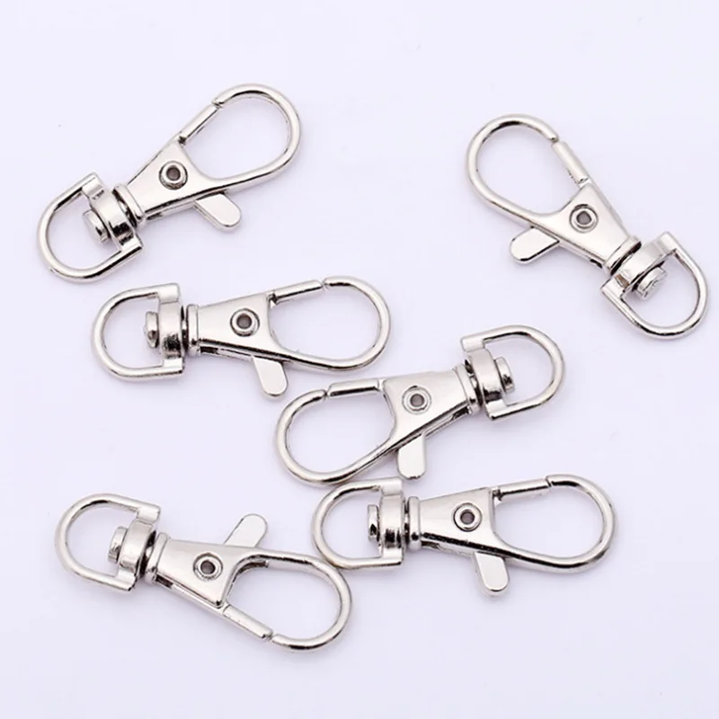 3 шт. оптовая продажа серебряные Родиевые застежки-карабины зажимы крючок для