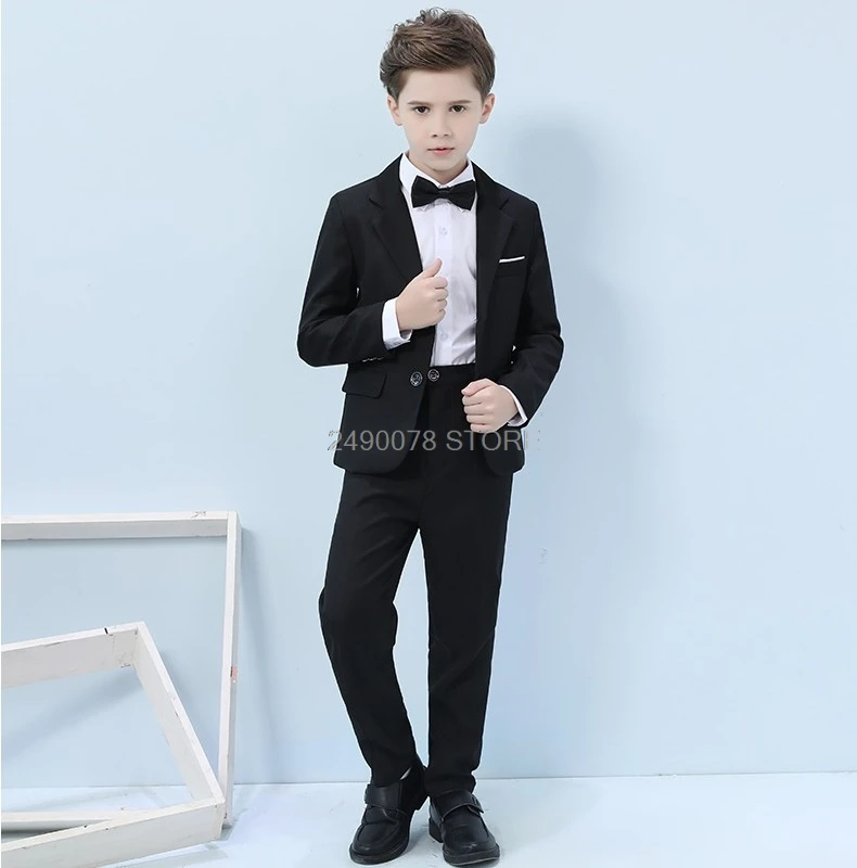 Boys Suit for Weddings Kids Blazer Formal Prom School Performance Piano Dance Clothe Set Children Classic Costume |