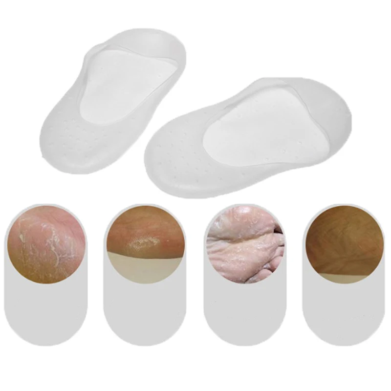 

1 Pair of Socks Unisex Silicone Moisturizing Gel Heel Protect Socks Dry Cracked Foot Sleeves Relieve Heel Pain Foot Protector